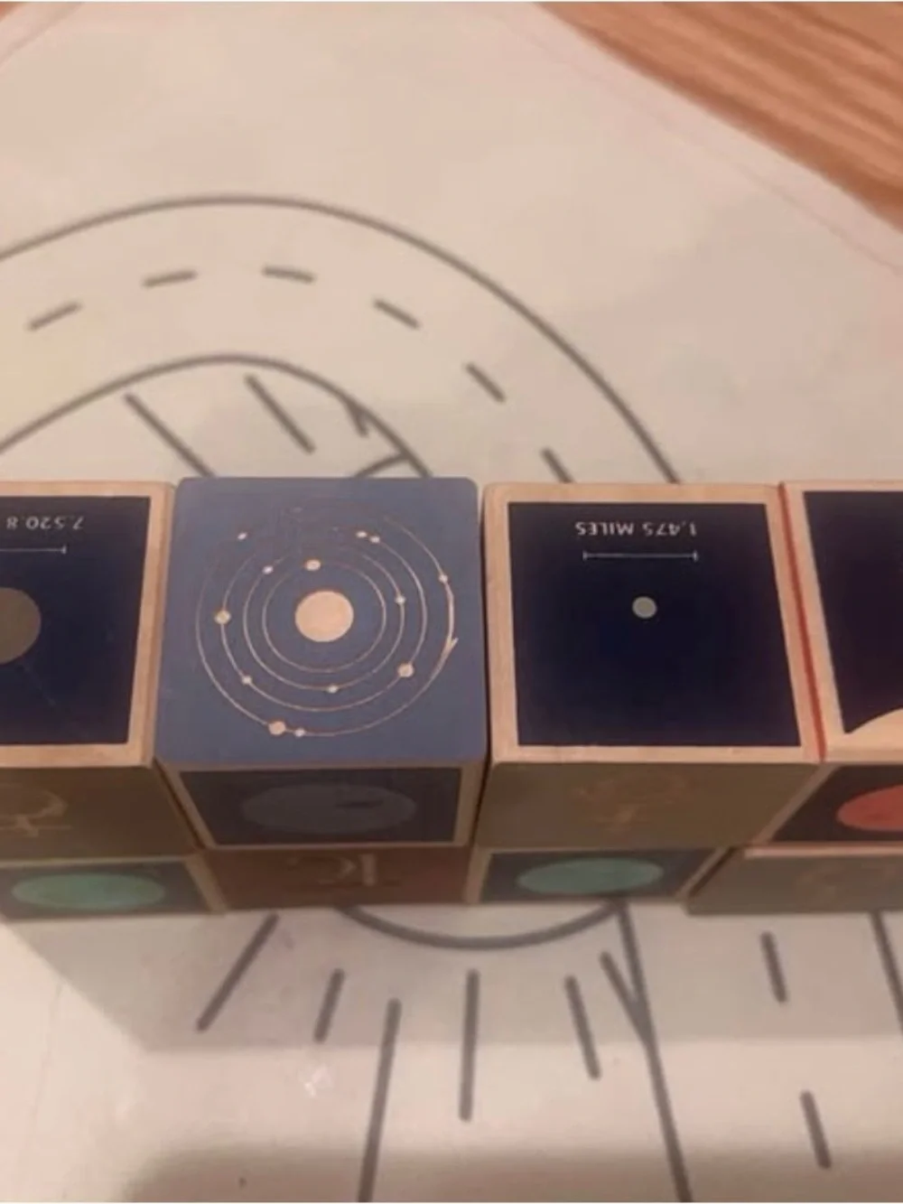 Planetary Wooden Building Blocks Set for Kids - Multicolor Planets